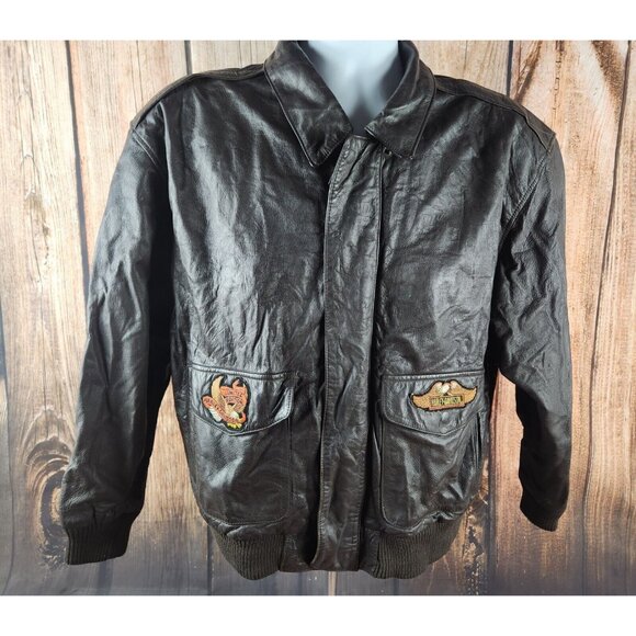 Harley Davidson Group TYPE A-2 Medium American Born Rare Leather Flight Jacket - Picture 2 of 13